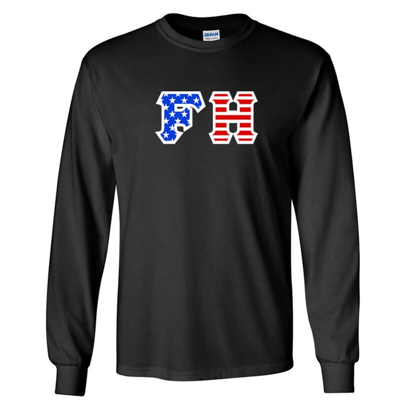 Farmhouse Fraternity Letter American Flag Long Sleeve Tee Sale 25 95 Greek Gear
