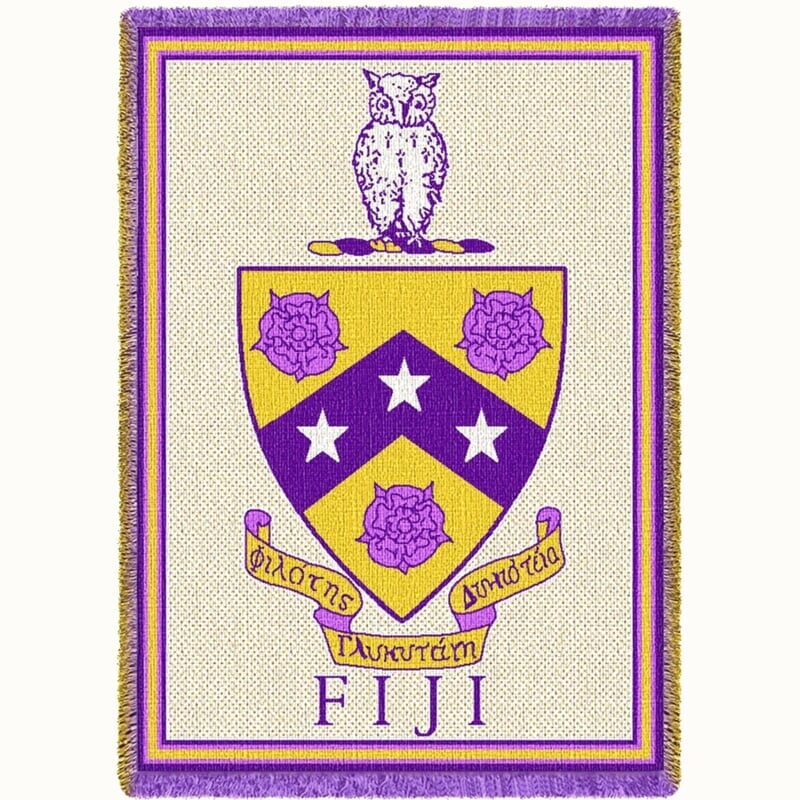 Fiji Fraternity Phi Gamma Delta Afghan Blanket Throw Sale 58 95
