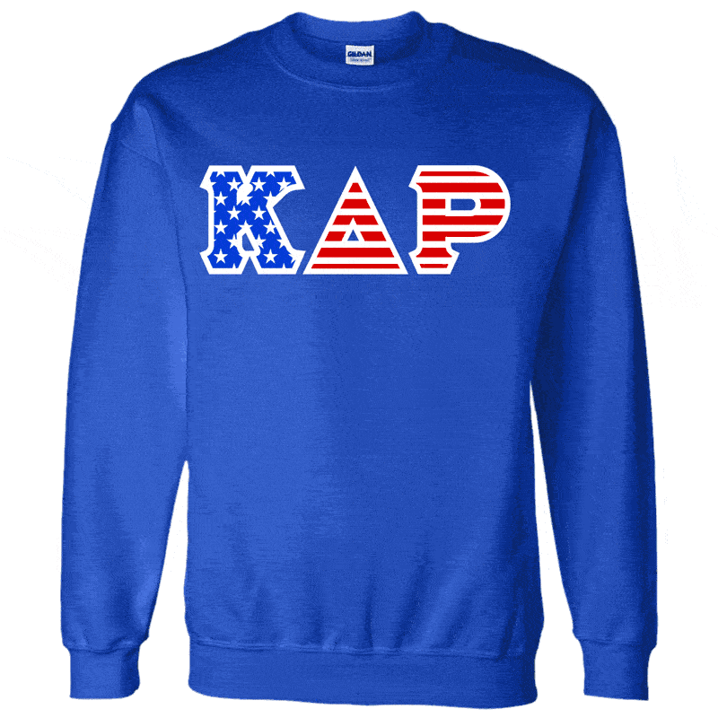 Greek Letter American Flag Crewneck Sweatshirt