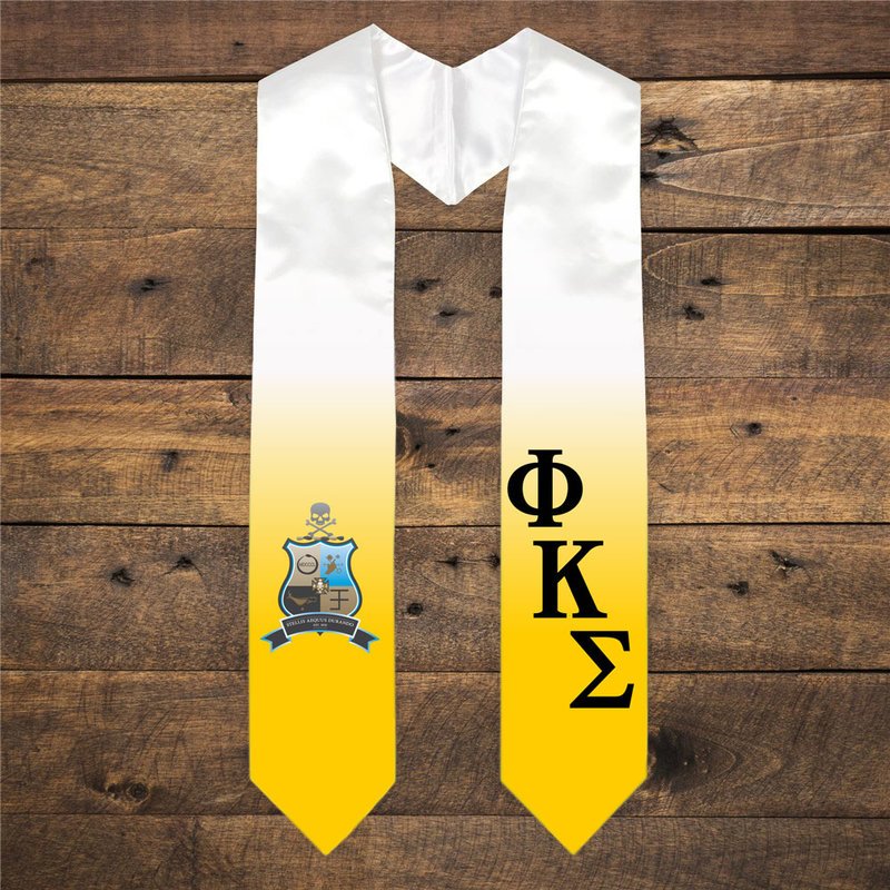 Phi Kappa Sigma Extra Fancy Diagonal Greek Graduation Stole W Crest