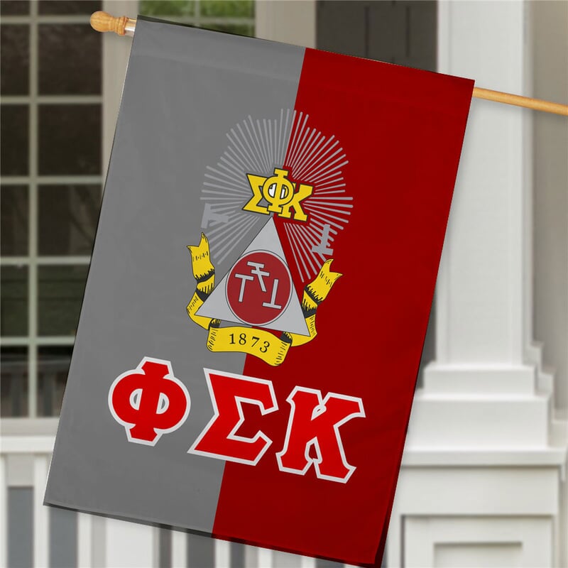 Phi Sigma Kappa Crest House Flag SALE 45.99. Greek Gear®