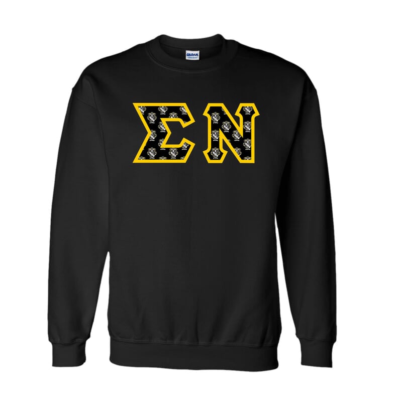 Sigma Nu Fraternity Crest Shield Twill Letter Crewneck Sweatshirt Sale 32 95 Greek Gear
