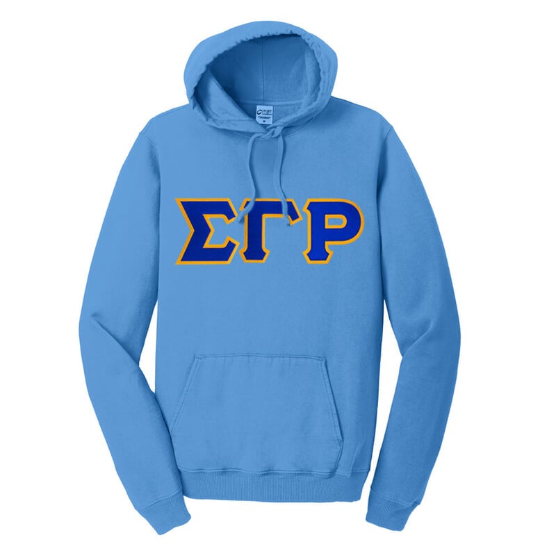 sigma gamma rho pigment dyed lettered hooded sweatshirt 2