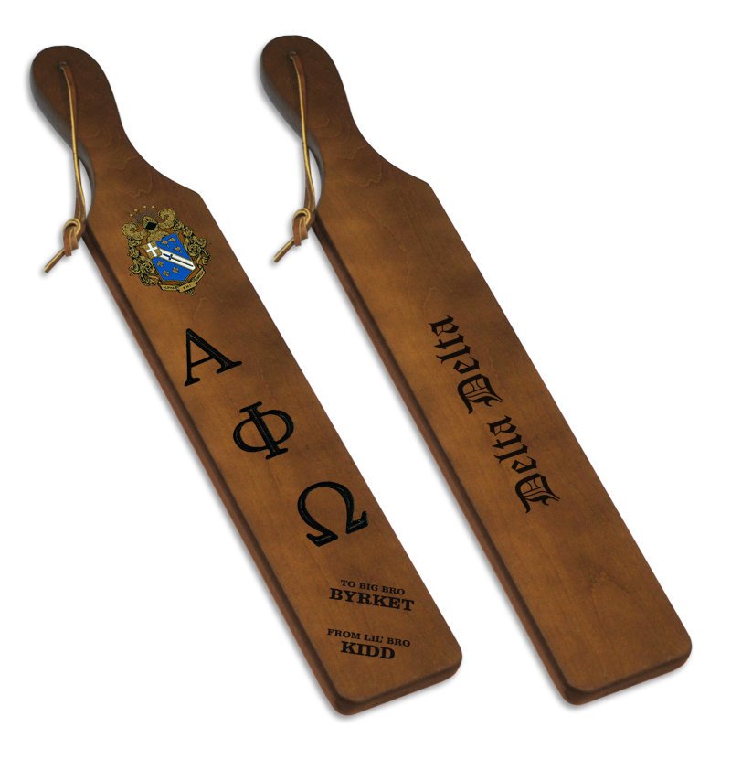 Alpha Phi Omega Custom Fraternity Paddle