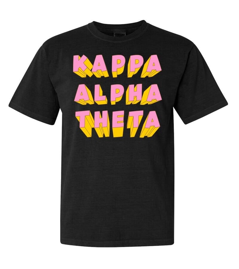 Kappa Alpha Theta 3Delightful Tee Comfort Colors SALE 25.00. Greek