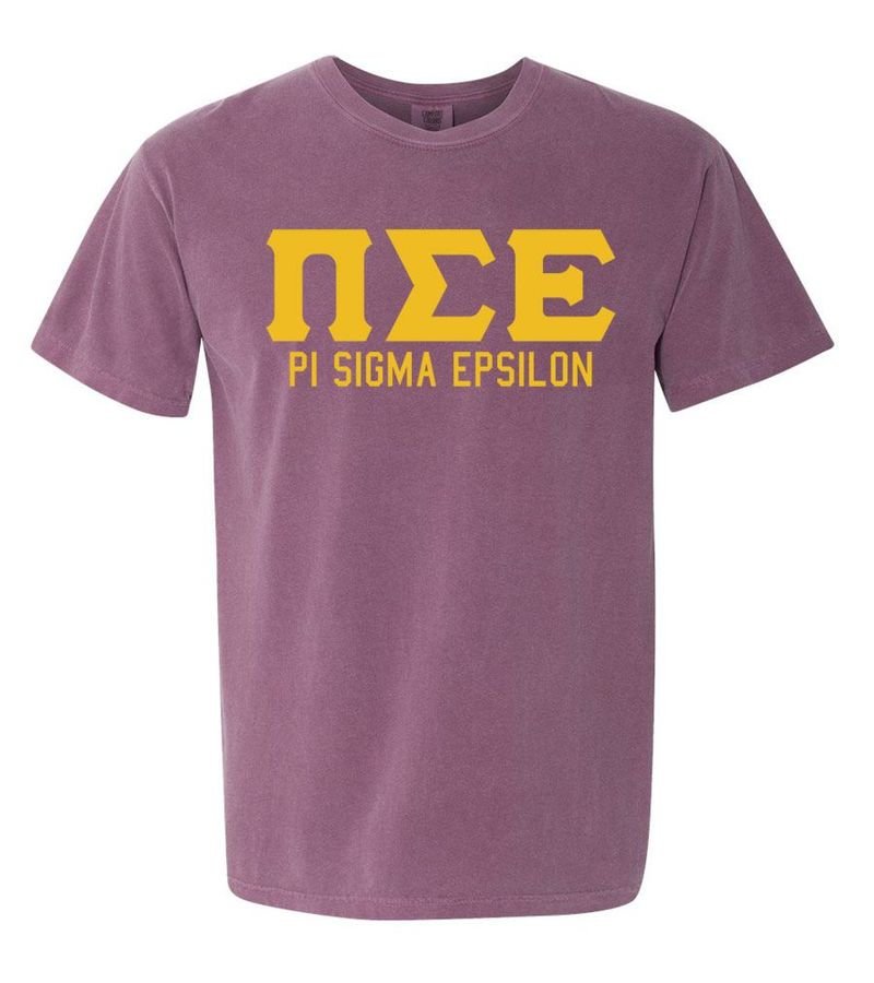 Pi Sigma Epsilon Greek Custom Comfort Colors Heavyweight T-Shirt