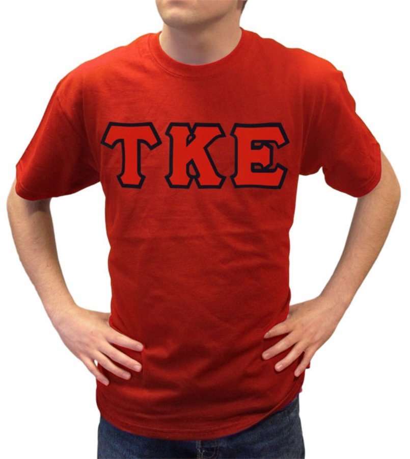 Tau Kappa Epsilon Lettered T-Shirts SALE $27.95. - Greek Gear®
