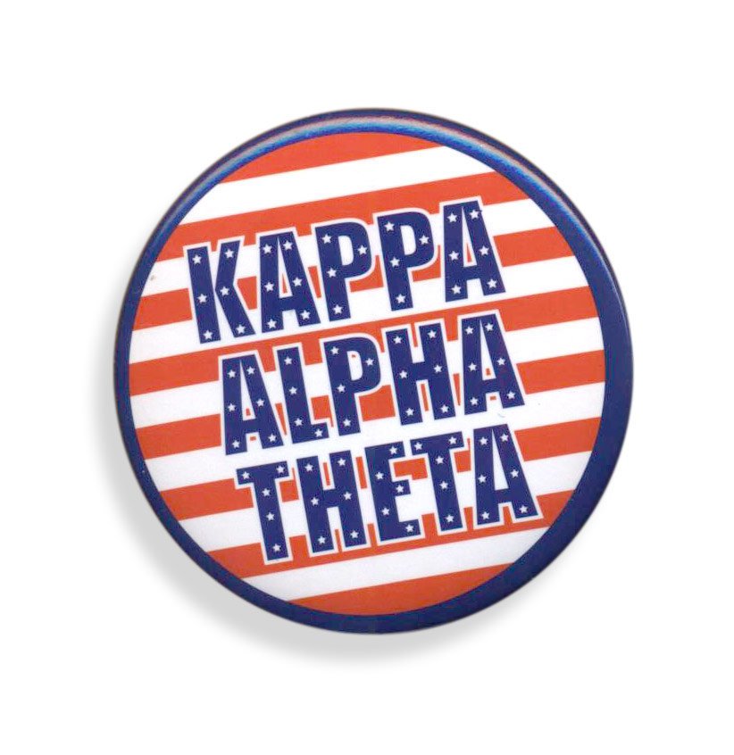 Kappa Alpha Theta Patriotic USA Button SALE $1.99. - Greek Gear®
