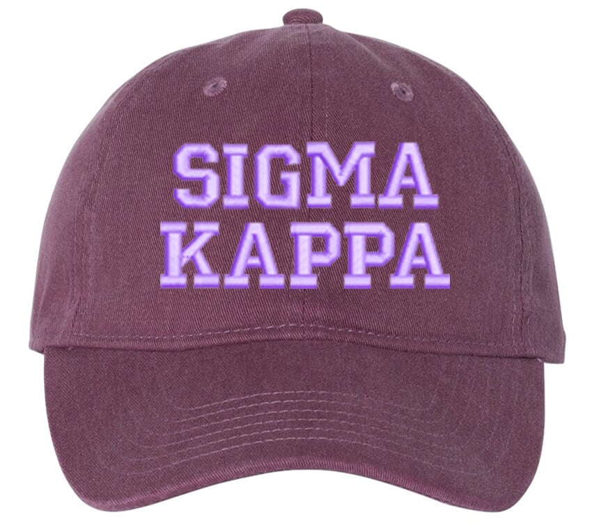 Sigma Kappa Pigment Dyed Baseball Cap