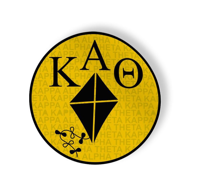 Kappa Alpha Theta Mascot Round Decals SALE $4.95. - Greek Gear®