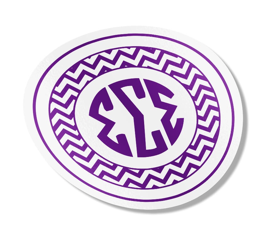Sigma Sigma Sigma Sorority Monogram Bumper Sticker SALE 3.95. Greek