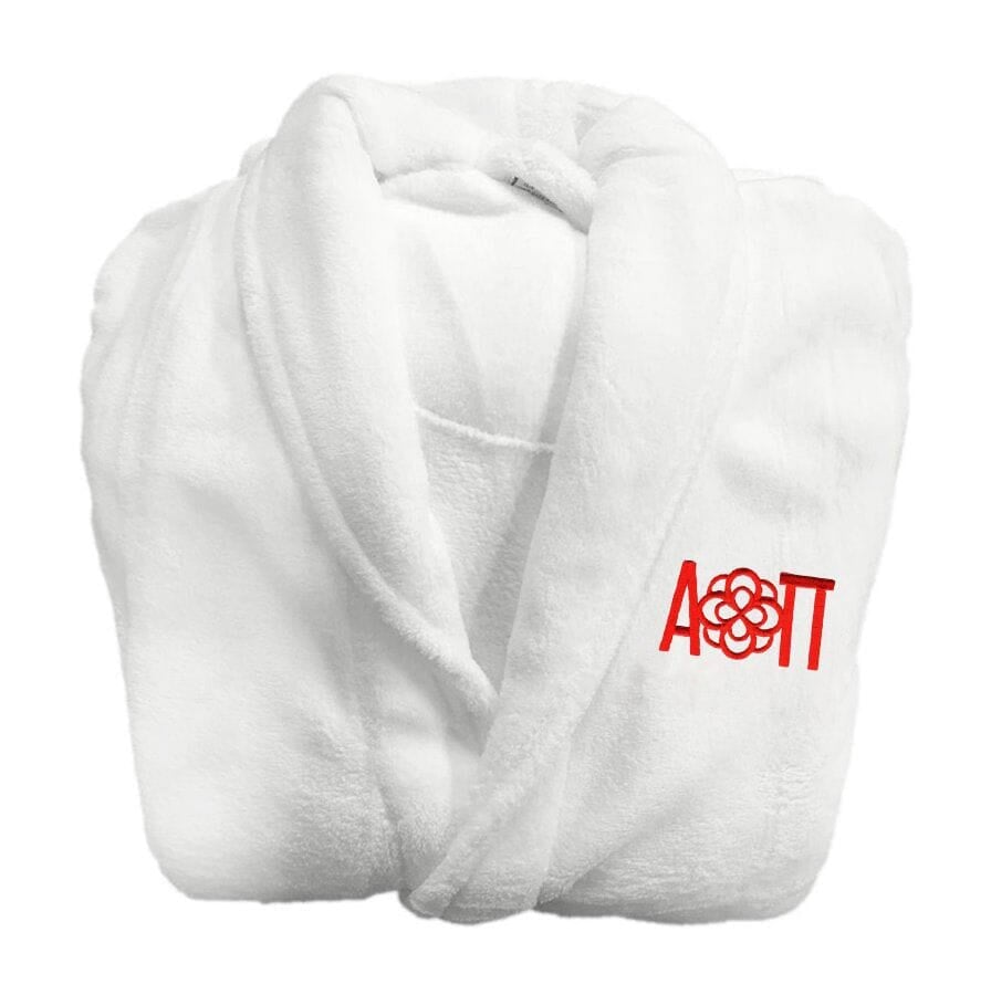 rose bathrobe