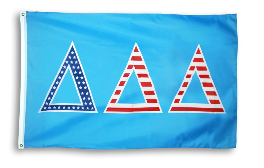 Delta Delta Delta 3 X 5 USA Flag SALE 29.99. Greek Gear®