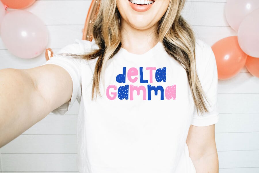 Delta Gamma Whimsy Boyfriend Tee SALE 