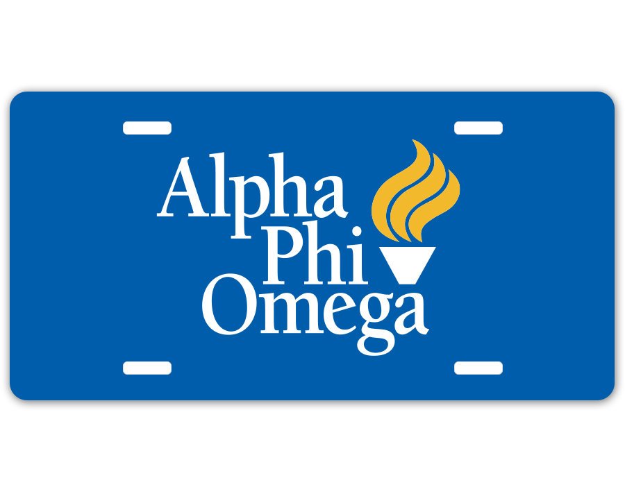 Alpha Phi Omega Logo License Plate