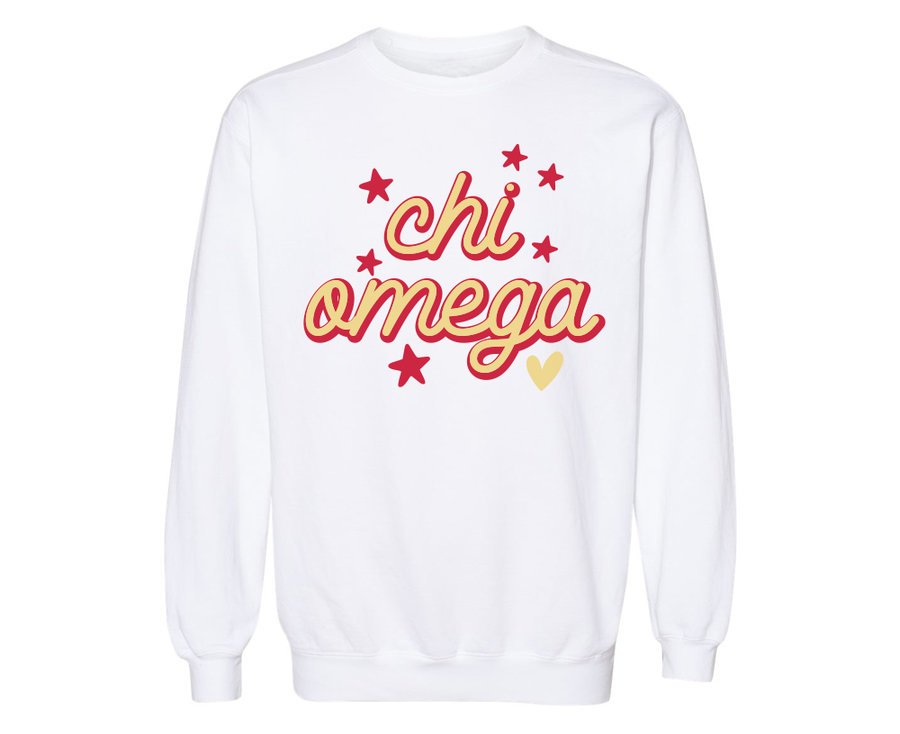 chi omega tie dye sweatshirt