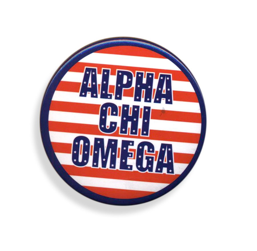 Alpha Chi Omega Patriotic USA Button