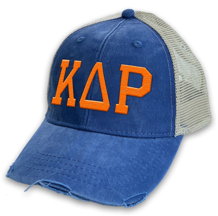 Kappa Delta Rho Distressed Trucker Hat SALE 21.95. Greek Gear®