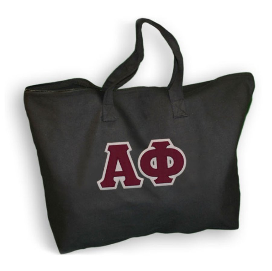 DISCOUNT- Alpha Phi Lettered Tote Bag SALE $24.99. - Greek Gear®