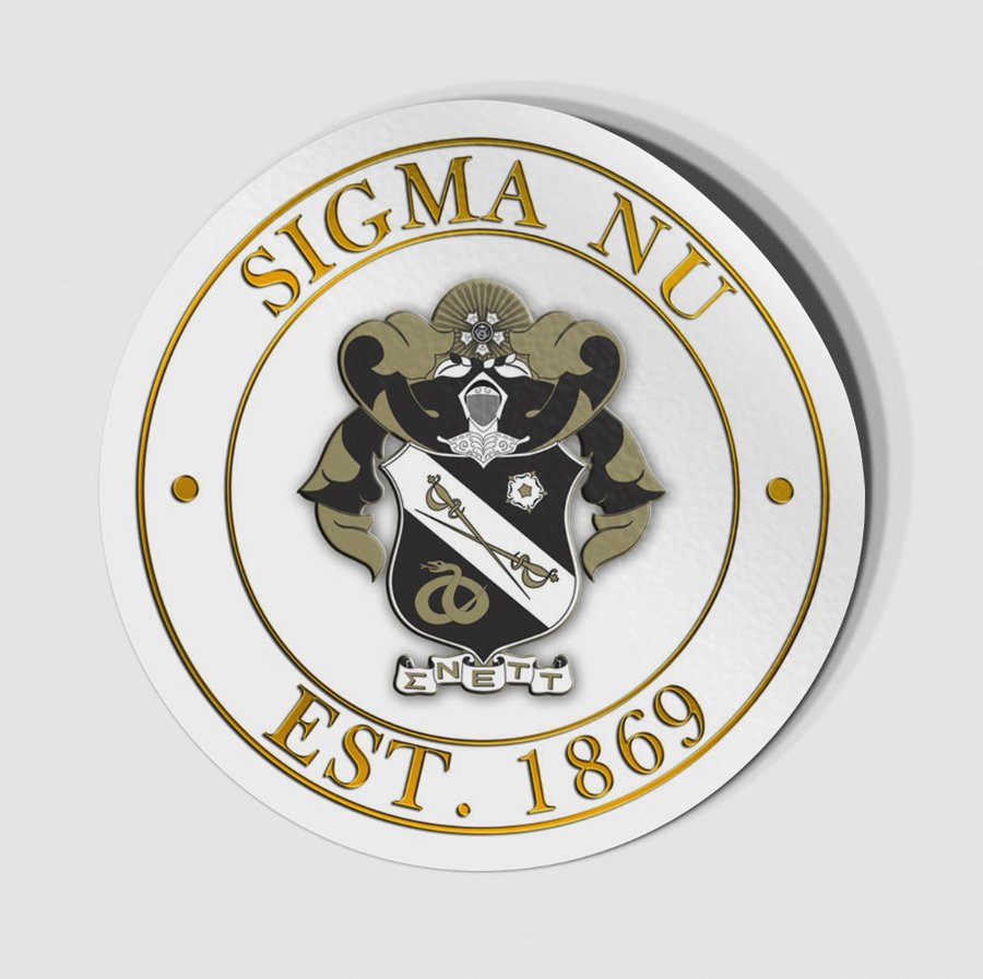 Sigma Nu Circle Crest - Shield Decal SALE $6.95. - Greek Gear®