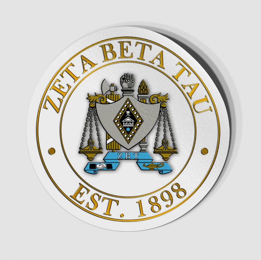 Zeta Beta Tau Circle Crest - Shield Decal SALE $6.95. - Greek Gear®