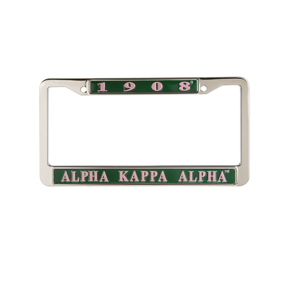 Alpha Kappa Alpha 1908 Metal License Plate Frame SALE 22.95. Greek Gear®