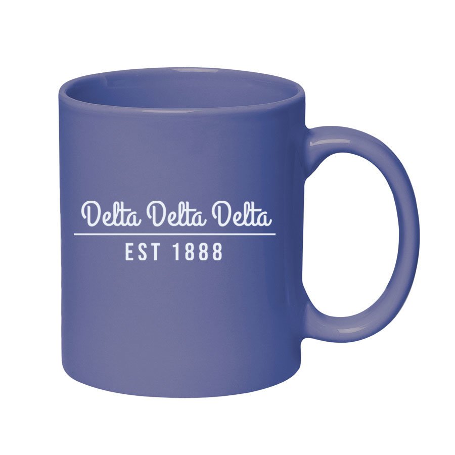 Delta Delta Delta 11 oz. Colored Stoneware Mug