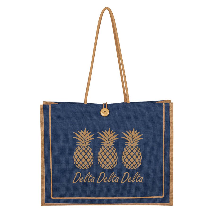 Delta Delta Delta Paradise Jute Bag