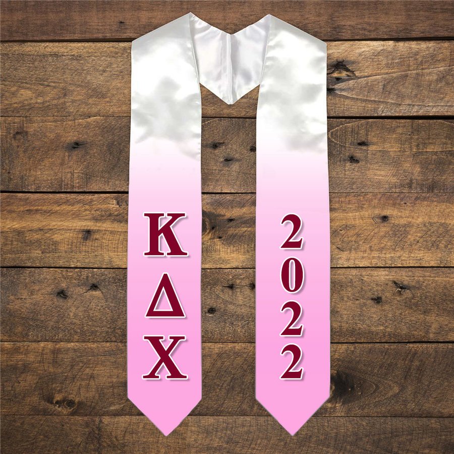 Kappa Delta Chi Extra Fancy Greek Graduation Stole W Year Sale 3999