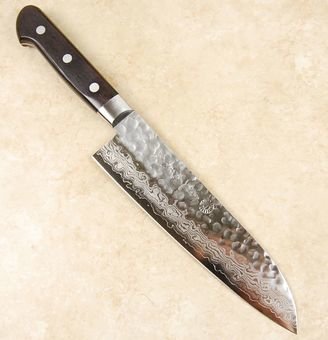 Kikuichi Warikomi Damascus Santoku 180mm