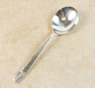 Vintage Silver Plate Soup Spoon