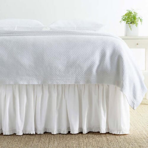 Classic Ruffle 18" Bedskirt in White Cottage & Bungalow