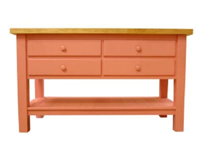 Four Drawer Butcher Block Island For Sale Cottage Bungalow