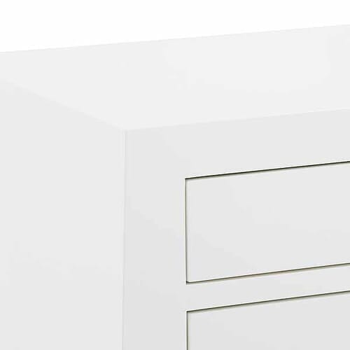 Jacqui 3 Drawer Side Table In White For Sale Cottage Bungalow