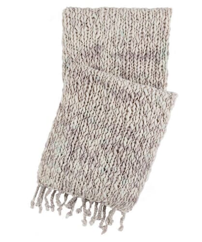 Chunky Knit Grey throw for sale - Cottage & Bungalow