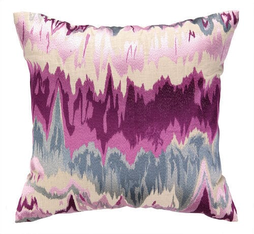 Seismograph Plum Embroidered Pillow For Sale Cottage Bungalow