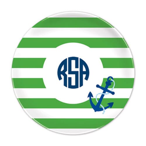 Anchor Stripe Plates Plates Set of Four for Sale Cottage & Bungalow