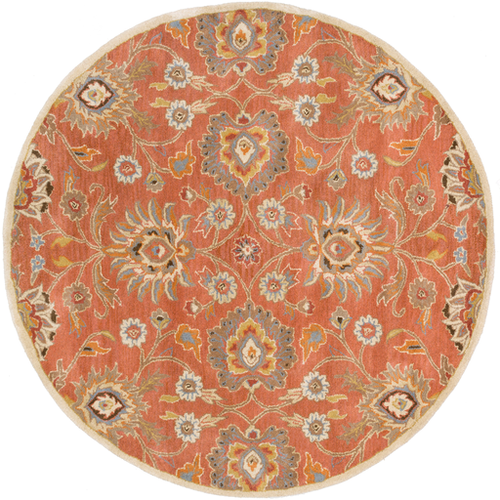 Caesar Tufted Rug in Burnt Orange - Cottage & Bungalow (500 x 500 Pixel)