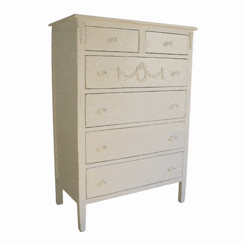 Emma's Coastal Tallboy Dresser for Sale Cottage & Bungalow