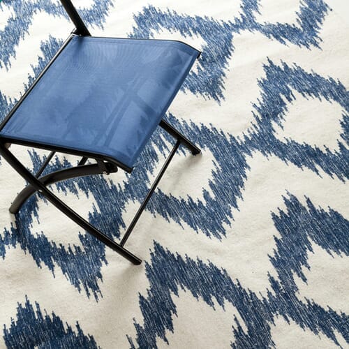 Surya Frontier Navy & Cream Flat Pile Rug Cottage & Bungalow