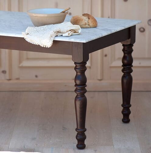 Marble English Farmhouse Dining Table for Sale - Cottage ...
