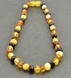 Children's Amber Necklace Made of Matte Baltic Amber 