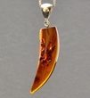 Men's Amulet Pendant Made of Healing Cognac Baltic Amber