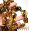 Amber Necklace Made of Free Form Shape Baltic Amber