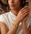 Golden Amber Bracelet Made of Golden Color Amber Beads