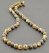 Men's Beaded Necklace Made of Raw Baltic Amber