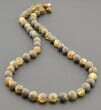 Men's Beaded Necklace Made of Raw Baltic Amber 