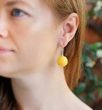 Amber Earrings Made of Large Butterscotch Baltic Amber Beads