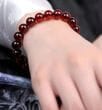 Amber Bracelet Made of Light Cherry Color Amber