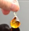 Amber Teardrop Earings Made of Multiolor Baltic Amber